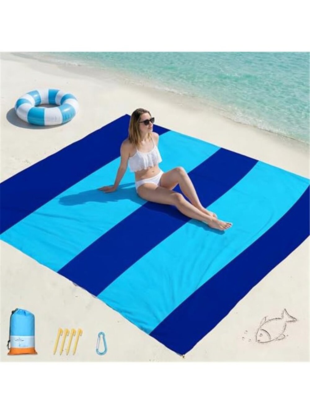Extra Large Beach Blanket Waterproof Sandproof Picnic Camping Travel Mat